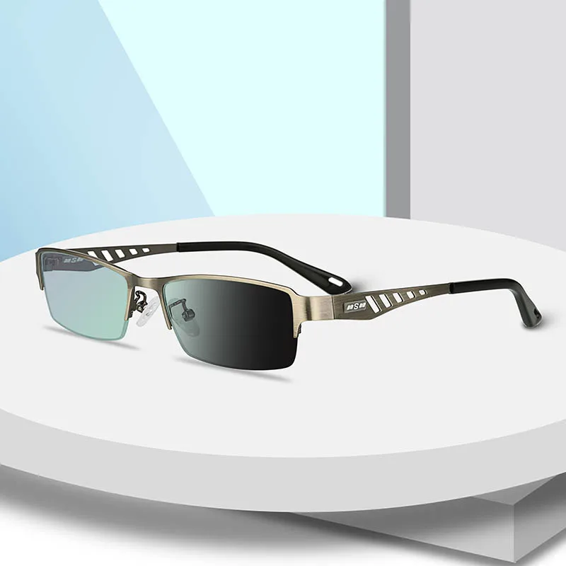 Titan Legierung Photochrome Lesebrille Nicht Sphärische Harz Chameleon Objektiv Männer Frauen UV400 + 1,0 + 1,5 + 2,0 + 2,5 + 3,0 + 3.5 + 4,0 – Detail 1