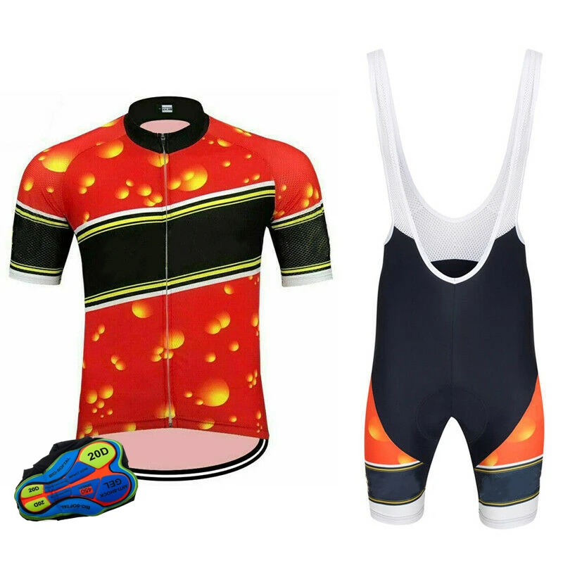 Bike Jersey Set Pro Team 2021  Cycling Clothing Summer Short Sleeve Cycling Suit Men\'s Top and Bottom Bib Shorts Kit