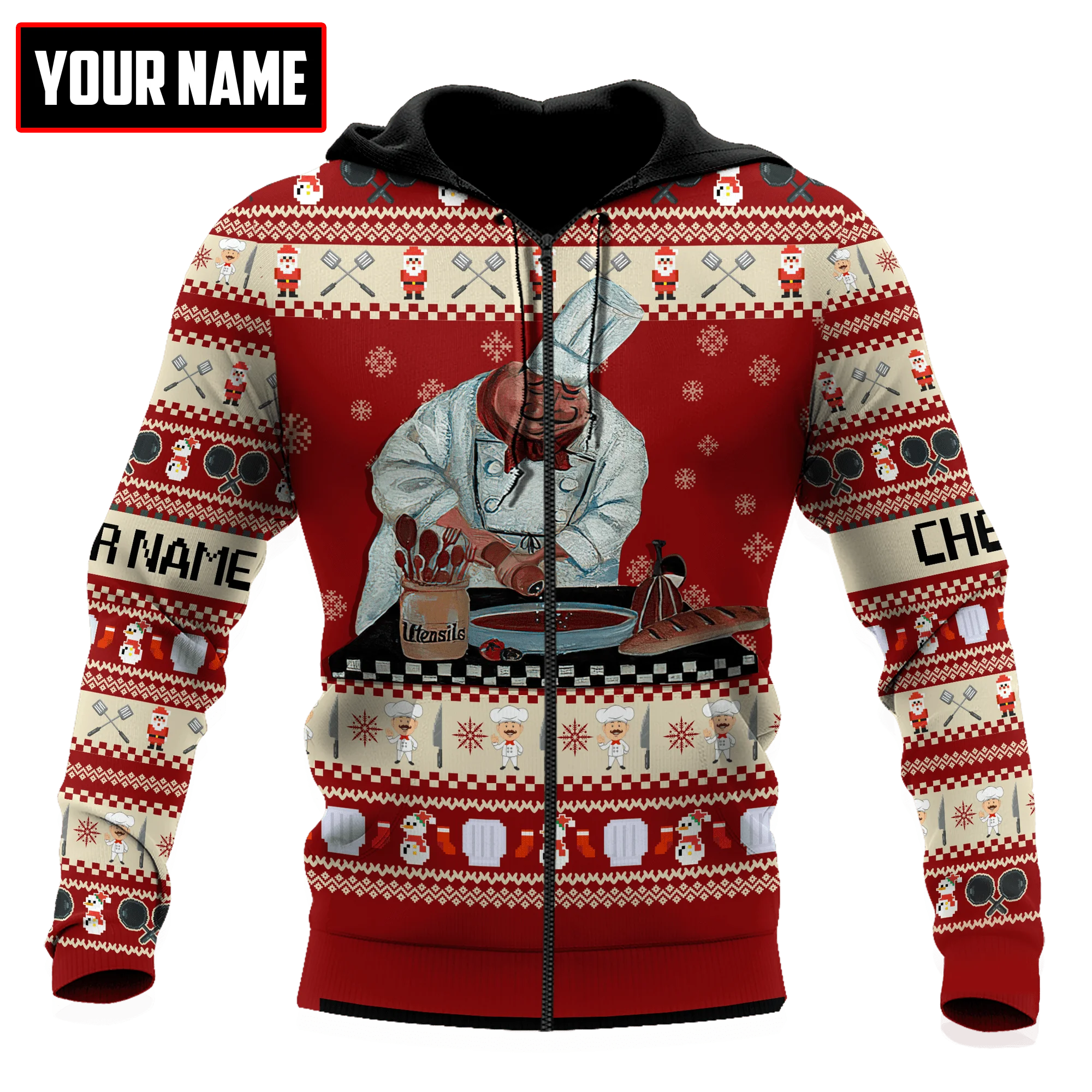 

Customized Name Master Chef 3D full Printed Men Autumn Hoodie Unisex Hooded sweatshirt Streetwear Casual zipper hoodies DK386