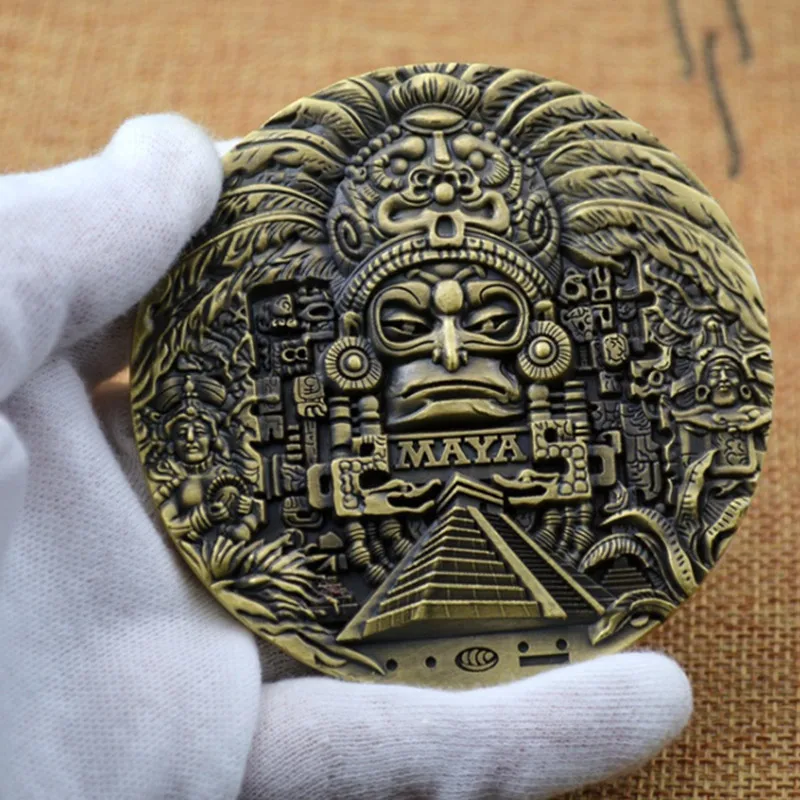 Mayan AZTEC CALENDAR souvenirs predict commemorative coins art collection gifts commemorative coins collections interesting