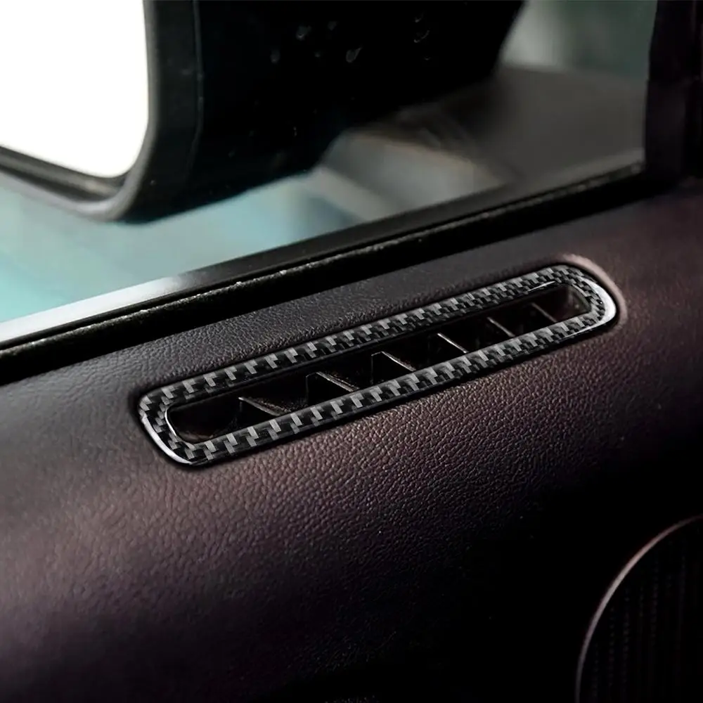 

Carbon Fiber Car Door Air AC Outlet Vent Molding Cover Trim Sticker Car Styling Accessories For Ford Mustang 2015-2020