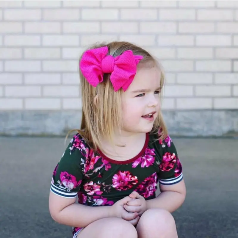 아기 모자를 쓰고 있죠 유아 어린이 헤어 클립 아기 소녀 2Pcs HairBows 솔리드 컬러 Bowknot 아기 귀여운 액세서리 9 색 최신 유행