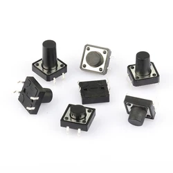 50pcs 12X12 Tact Switch DIP 4 Pin Key switch Micro switch 4P 12*12*4.3MM/5MM/6MM/7MM/8MM/9MM/10MM/12MM