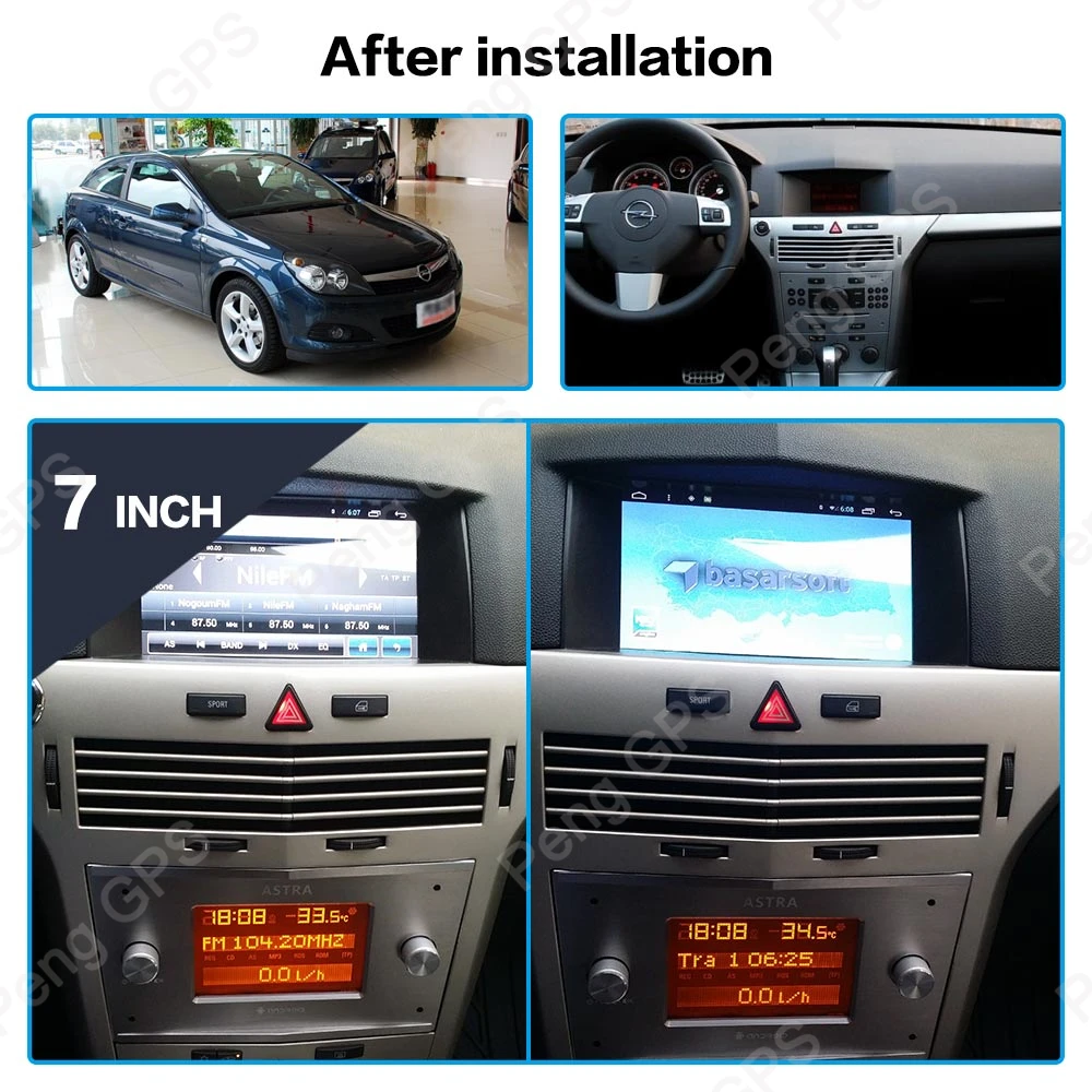 For Opel Astra H Radio Android Multimedia 2006-2011 CD DVD Player GPS Navigation IPS Touchscreen Bluetooth Mirror Link 44+64G