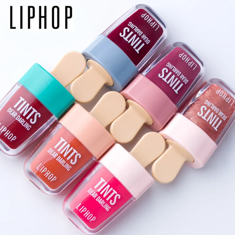 LIPHOP 6 Farben Eis Lip Tint Langlebig Flüssigen Lippenstift Wasserdicht Sexy Matte Lip Gloss Tattoo Make-Up