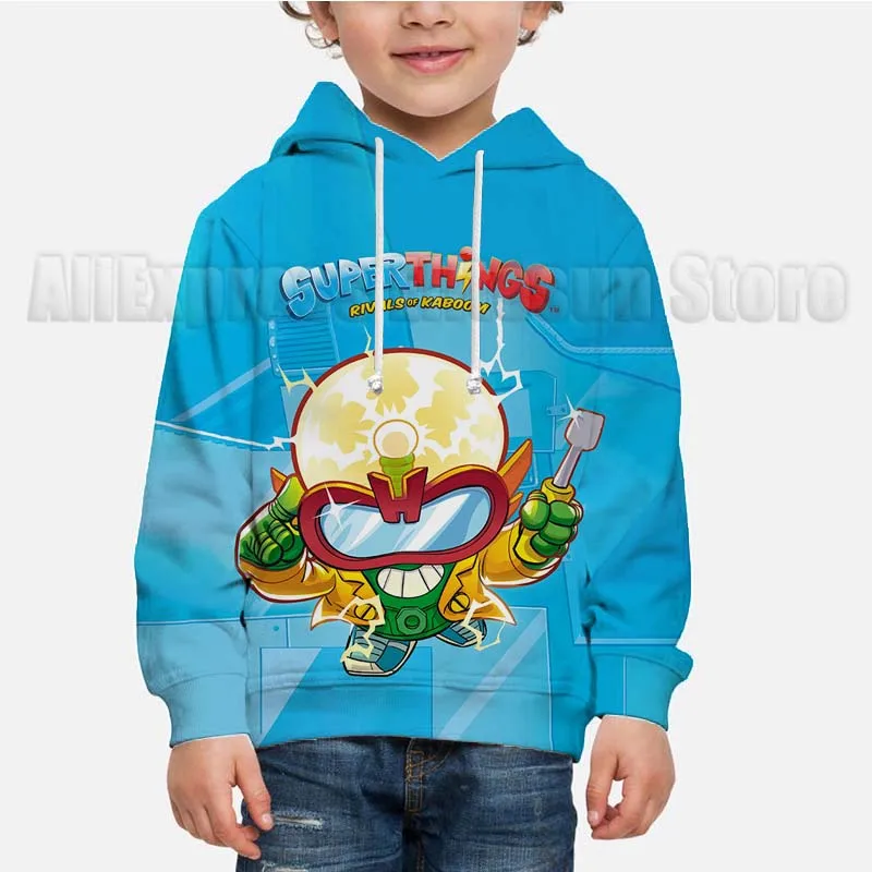 Toddler Boys Girls Super Zings 7 Hoodies Spring Autumn Kids Superthings Power Machines Pullovers Child Cartoon Anime Sweatshirt