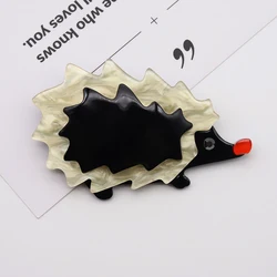 Cute Hedgehog Brooch Fashion Handmade Acrylic Brooches For Women Animal Safety Pins Jewelry Funny Winter Design High Quality