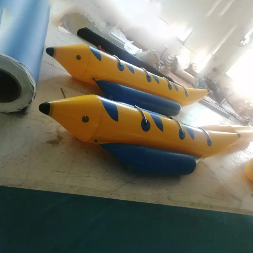 

1PC Banana boat on water Inflatable water fish water banana boat large surf water inflatable toys Double row of 6 seats