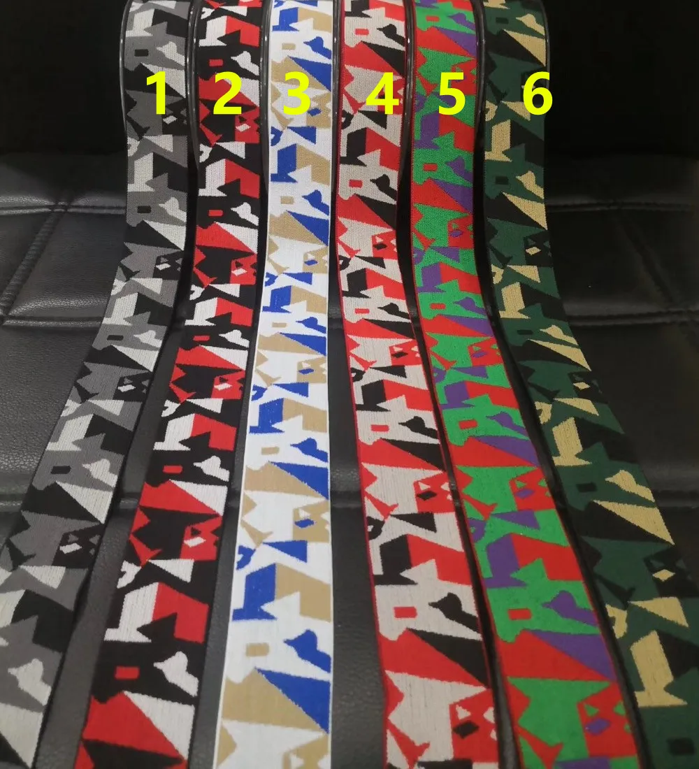 

4cm fashion colorful geometric camouflage style elastic nylon ribbon,elastic band,XERY191206C