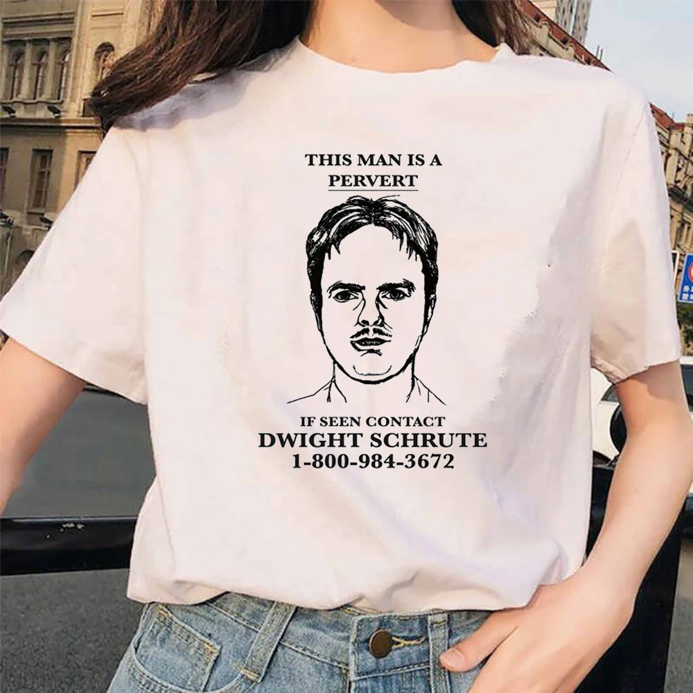 The Office Dwight Schrute Pervert T Shirt Funny Dwight This Man Pervert Graphic Cotton Tees