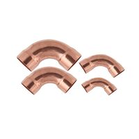 9.52mm - 50.8mm Copper Fitting Big R Equal Elbow Double Socket Welding Pipe Connector for Air Conditioning Refrigeration