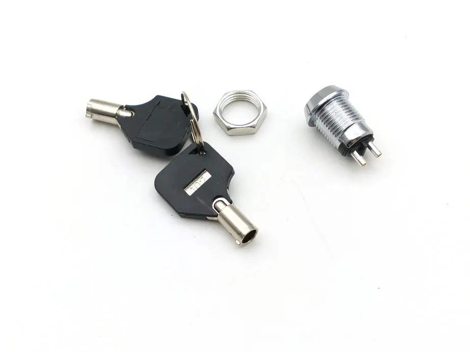 1set Mini Key Ignition Switch ON/OFF Lock Switch Key OFF Out 12MM