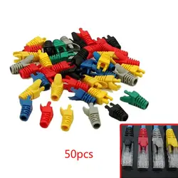 Herramienta de Red RJ45, extremos de Cable, cubierta de conector, botas, Cat5, Cat6, adaptador de Cable de chaqueta de conector de seguridad, O28, 19, 50 Uds.