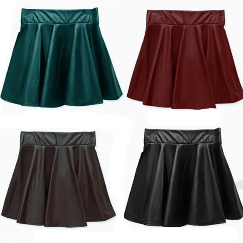 Women Fashion  Sexy High Waist Elasticity Pleated cloth Bandage Mini Short Skirt YF204