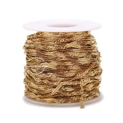 2M Stainless Steel 2mm 2.5mm Water Ripple Chains for DIY Necklace Bracelets Supplies Jewelry Making Findings