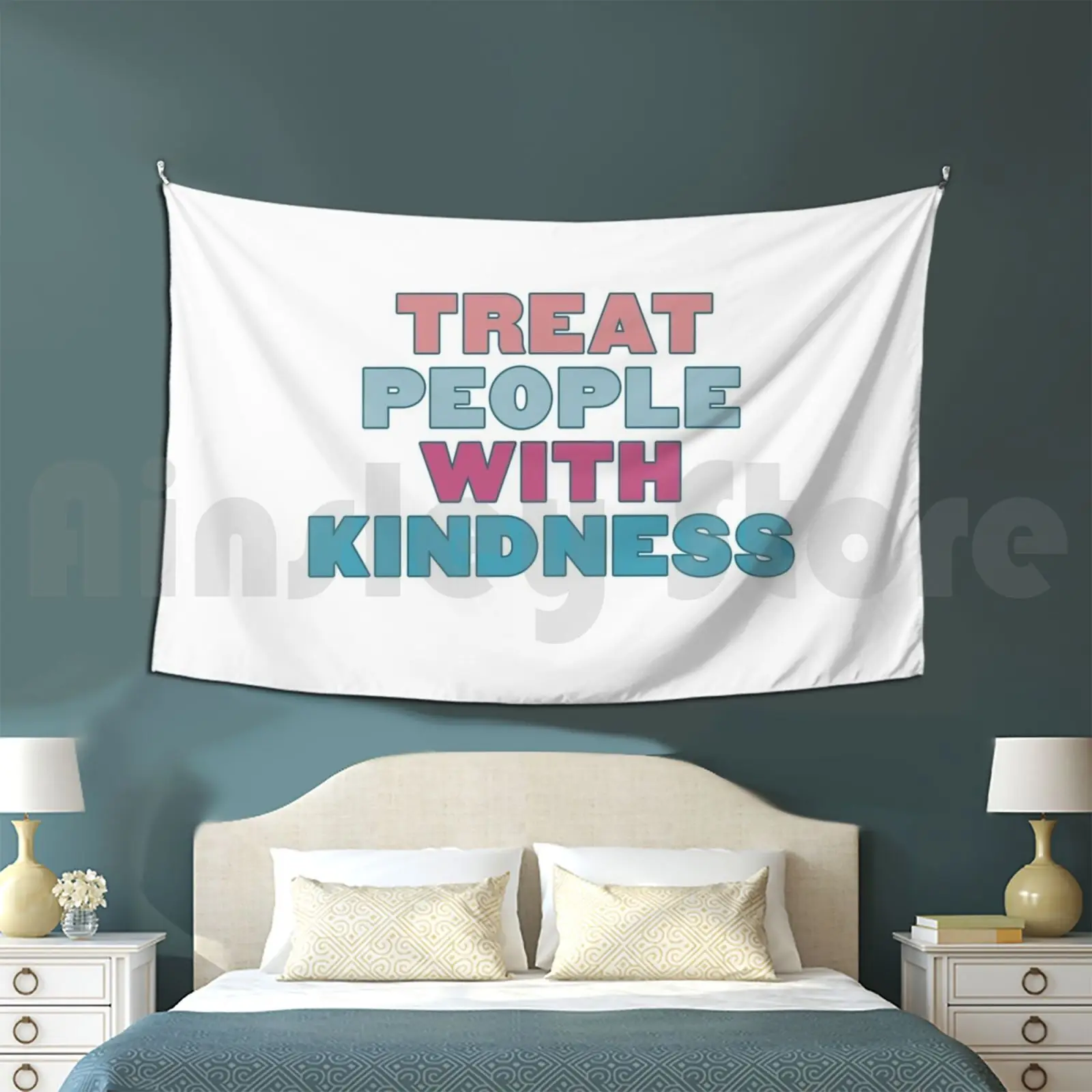 Treat People With Kindness Customized Tapestry Fine Line Treat People With Kindness Harry