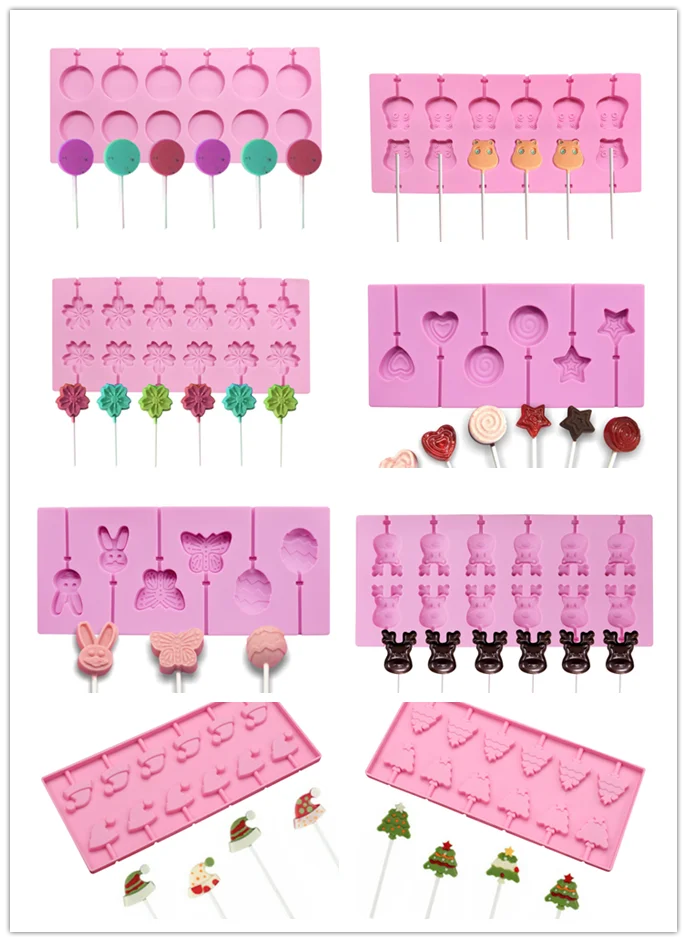 Flower Silicone Mold Lollipop mould Cake Decorating Tools 3D Snack Tool For Same as Snack Party Kitchen Tools Bakeware