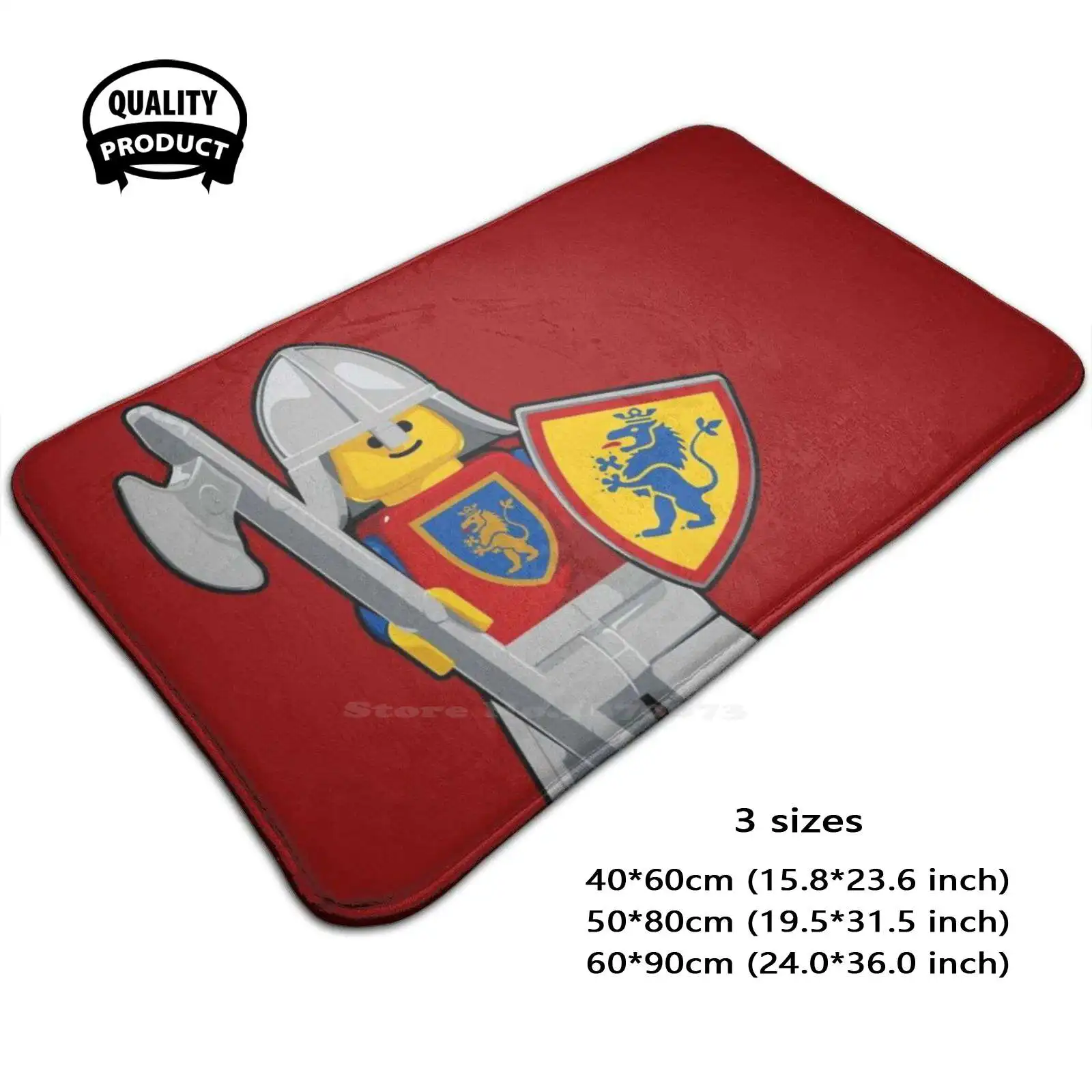 Classic Castle Knight Soft Cushion Home Carpet Door Mat Car Rug Knight Classic Castle