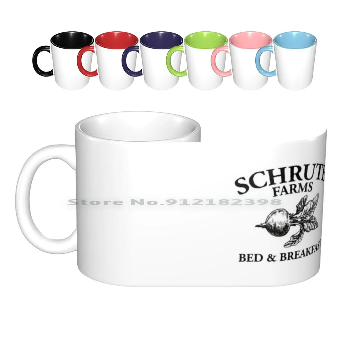 Schrute Farms-Bed And Breakfast-Logo-The Office Ceramic Mugs Coffee Cups Milk Tea Mug Schrute Farms Schrute Dwight Dwight