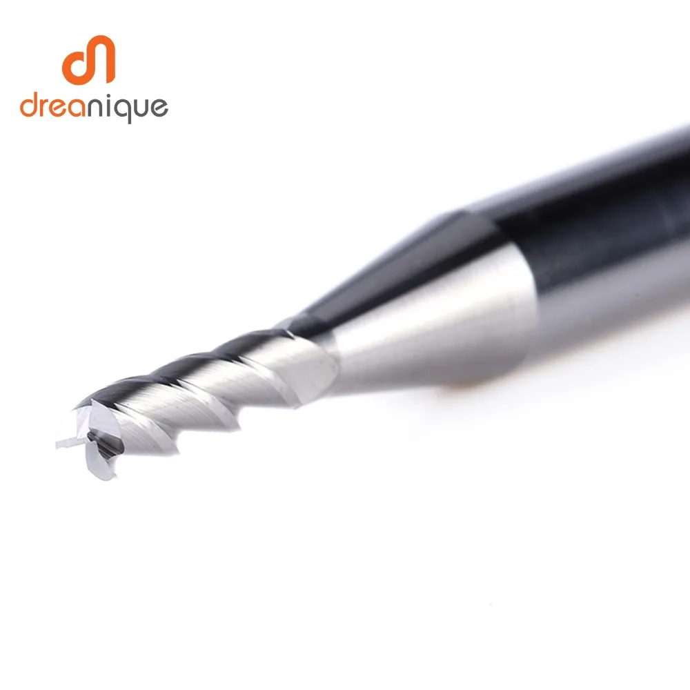Fresa Fresa a 3 lame Lavorazione CNC Punta per percorso a spirale Lega di acciaio al tungsteno Utensile Fresa per lavorazione del legno in alluminio