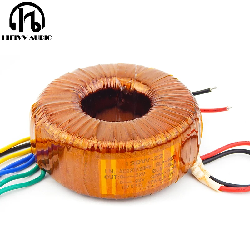 120W Circular Core Transformer Of Pure Copper Enamelled Wire For LM4766 TA2022 LM3886 Audio Amplifier Power Supply Double 18V