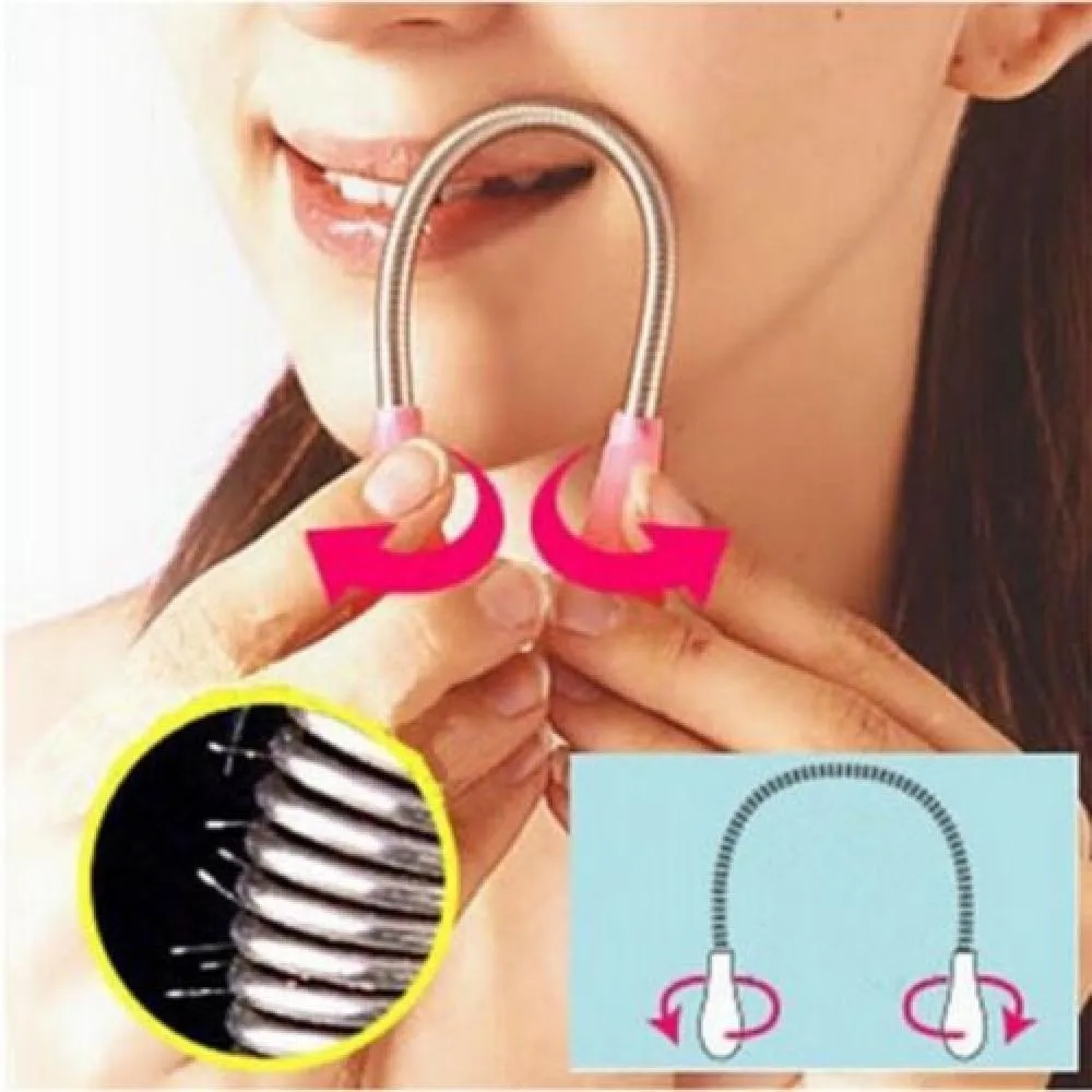 1 pcs Face Facial Hair Spring Remover Stick Removal Threading Beauty Tool Epilator