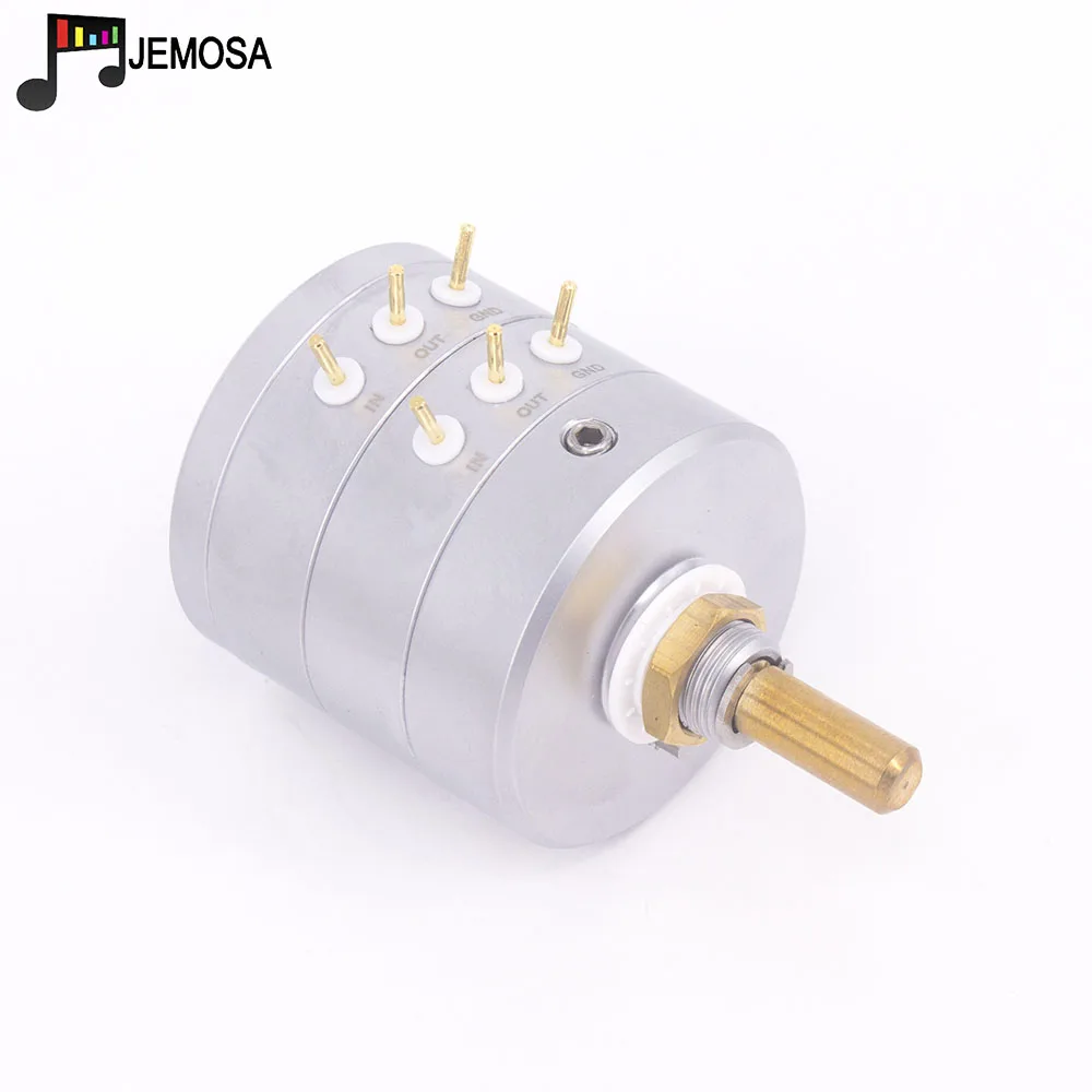 Высококонечный стерео потенциометр EIZZ, переключатель 10K 25K 50K 100K 250K, высокоточный 24-ступенчатый потенциометр, Hi-Fi аудио усилитель «сделай сам», 1 шт.