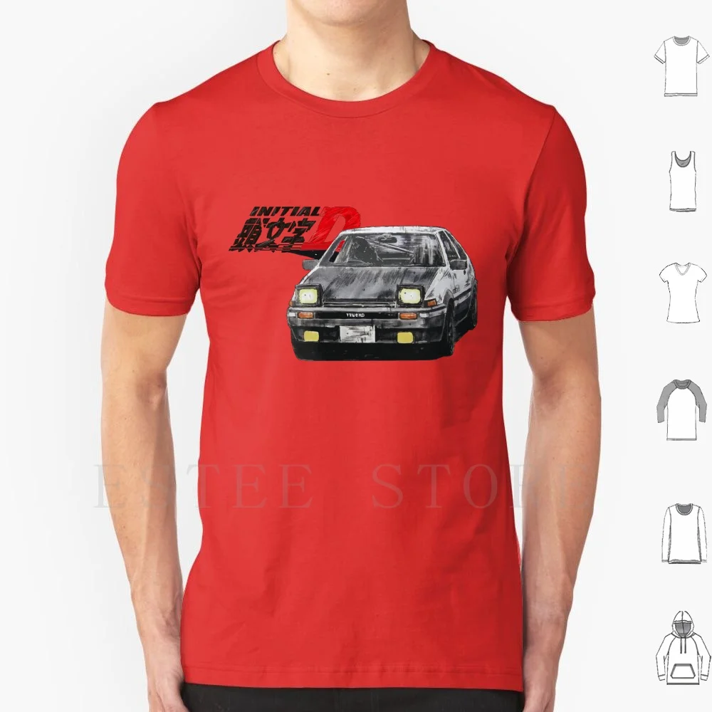 Intial-D Akina's Pride T Shirt Print Cotton Jdm Initial D Takumi Fujiwara Ae86 Trueno Race Car Drift Car Race Circuit Anime
