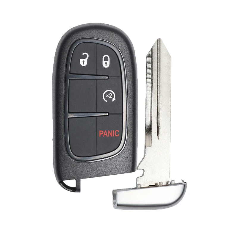 DIYKEY für Jeep Cherokee 2014-2018 Ram 1500 2500 3500 2013-2017 Remote Key Shell Fall Fob 4 taste GQ4-54T OEM mit Logo