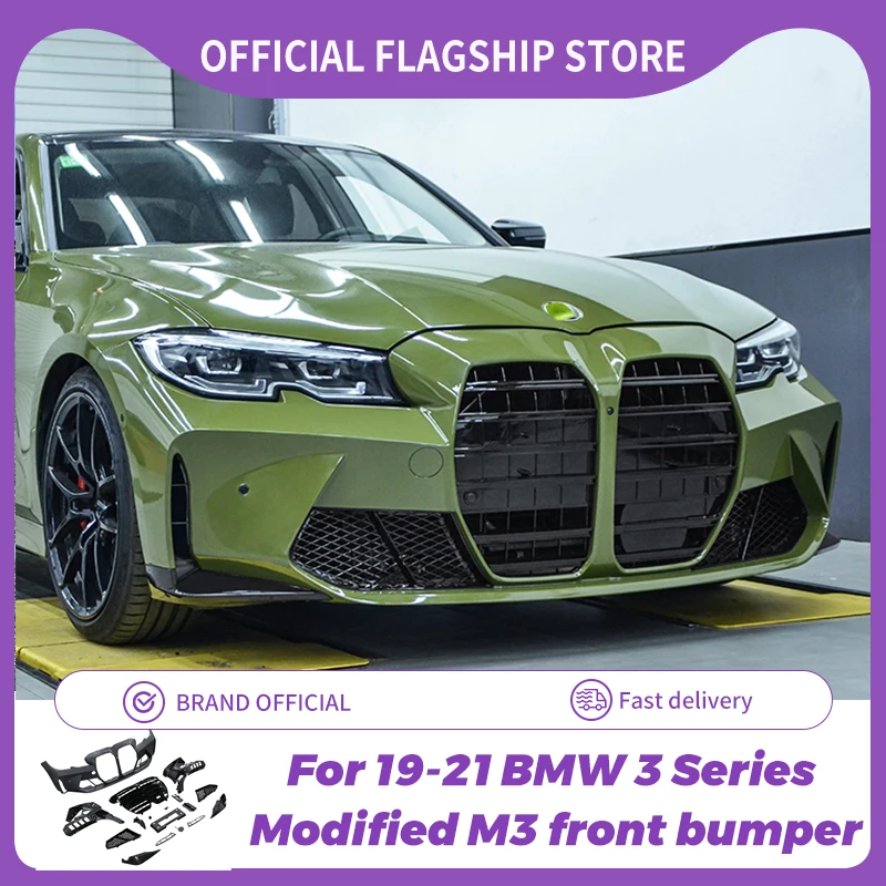 

FOR BMW 3 Series F30 F35 2012-2019 Modified M3 front bumper grille Front bumper large enclosure leaf fender appearance kit