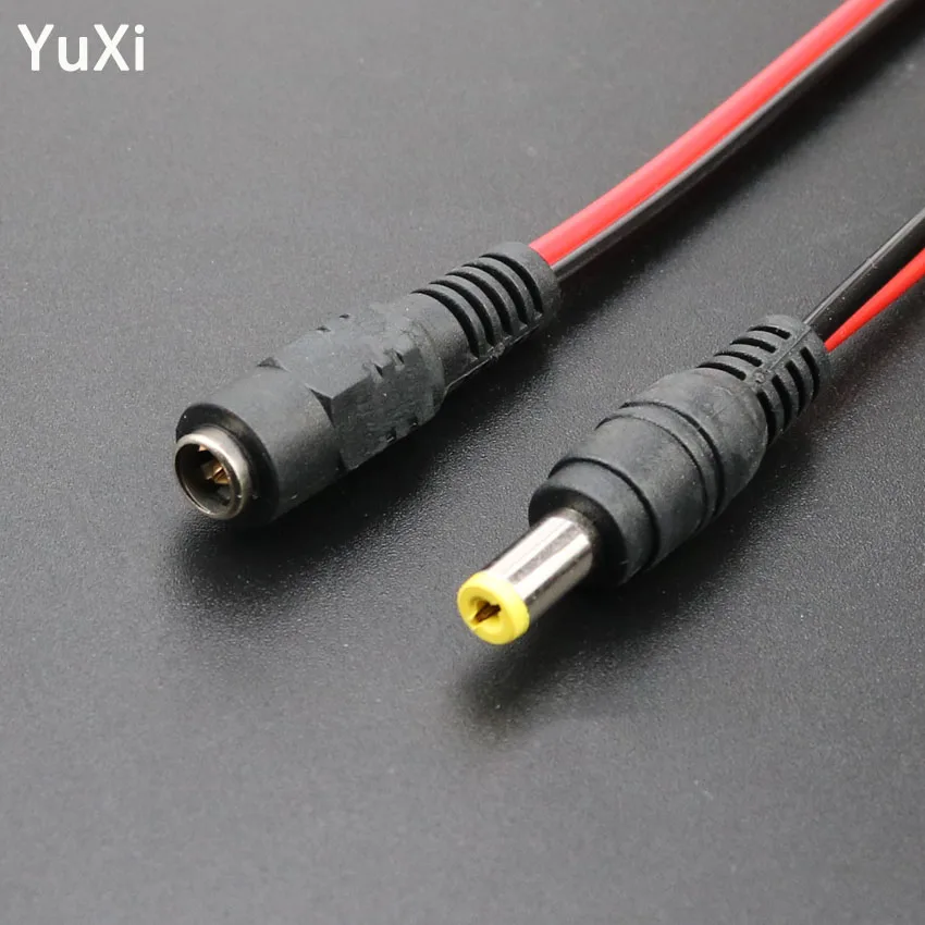 

YuXi 5.5*2.1 mm AC DC Female Male power cord Cable 12V 24V wire Connecters Jack Adapter for CCTV Camera led strip lights Plug