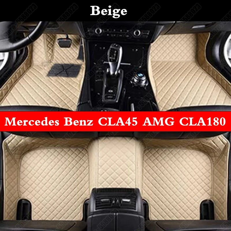 

Custom Fit Car Floor Mat for Mercedes Benz CLA45 AMG CLA180 CLA200 CLA250 Leather All Weather Saloon Foot Mats Auto Carpet Cover