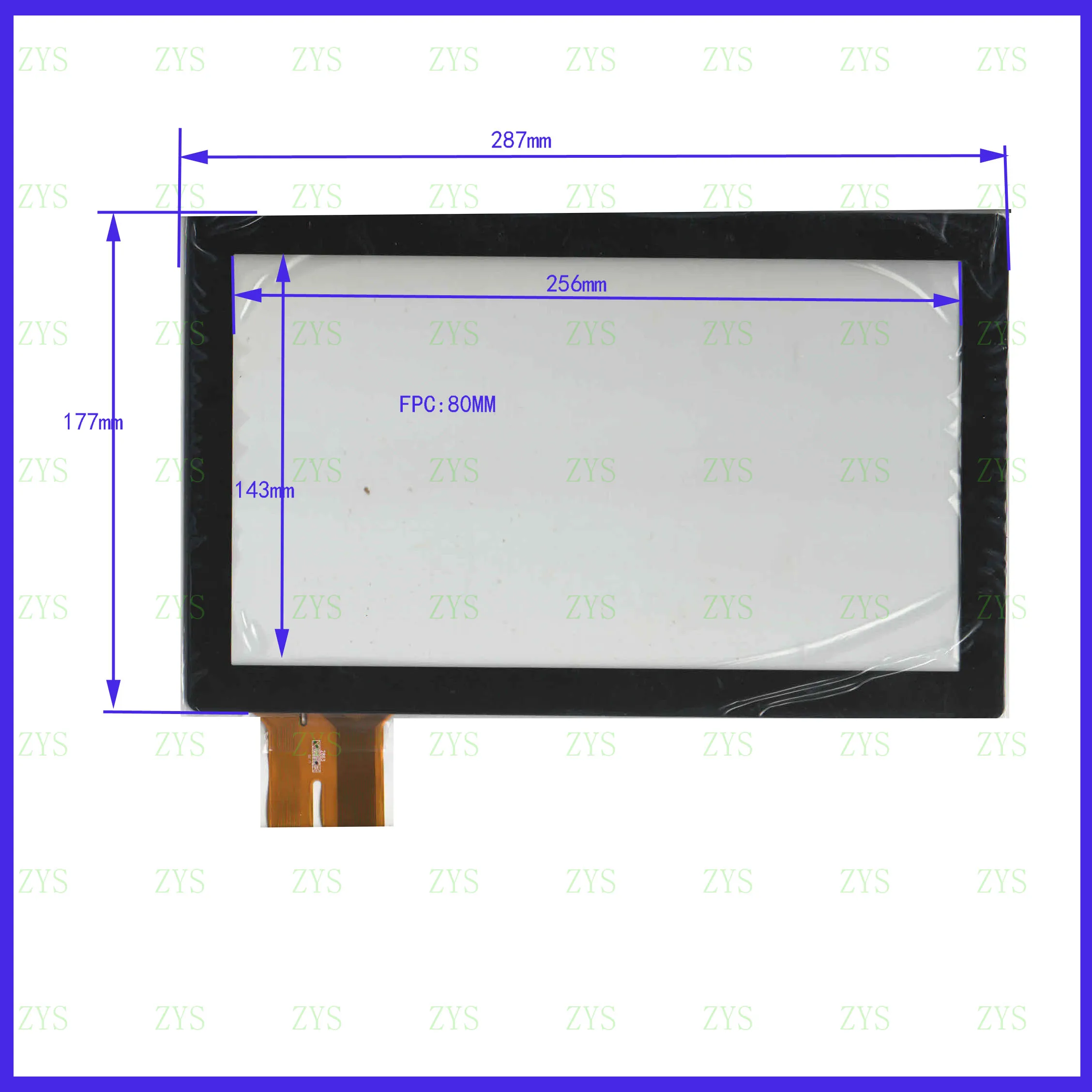 

ZhiYuSun Touch Screen XWC2863 287mm*177mm 10.1inch glass for industry applications 287*177 for GPS 2863