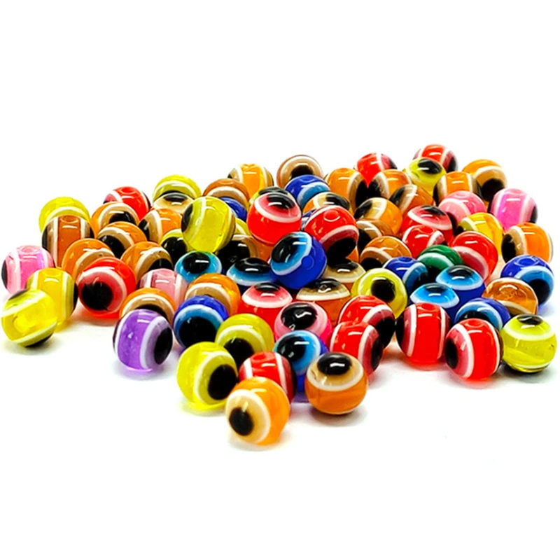 30szt 5/6/8mm Koraliki wędkarskie Fish Eye Mixed Color Carolina Rigs Taxes Rigs Fishing Acrylic Beads DIY Kit Bass Fishing Tackle