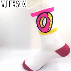 WJFXSOX Unisex odd future donuts wool cotton Long Socks fashion Hiphop Cotton Skateboard fixed gear Casual Men Women meias Socks