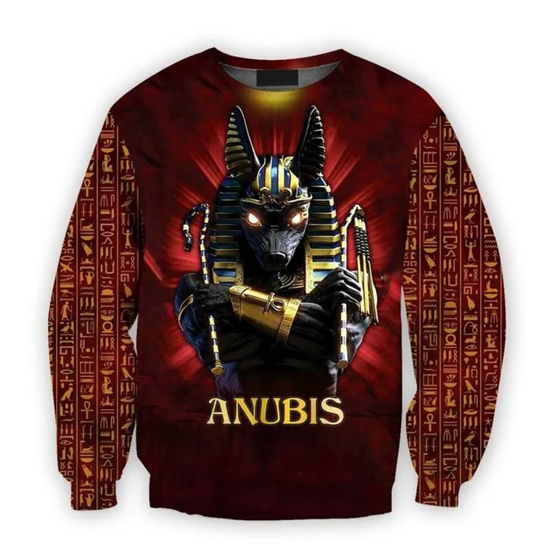 Horus Ancient Egyptian God Eye of Horus Egypt Pharaoh Anubis face 3d Printed Harajuku Fashion Hooded Sweatshirt Unisex hoodies