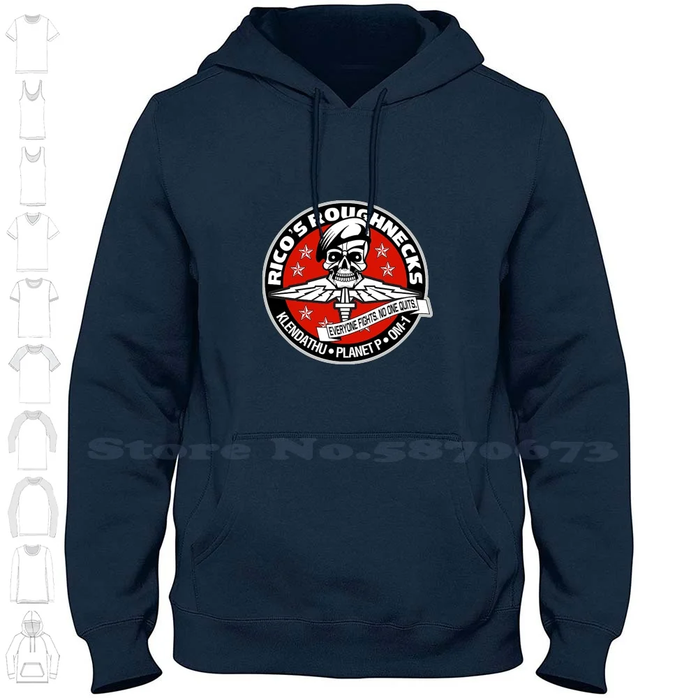 Rico'S Roughnecks Shirt 100% Cotton Hoodie T-Shirt Starship Troopers Bugs Carmen Dizzy Klendathu Mobile Infantry Ricos