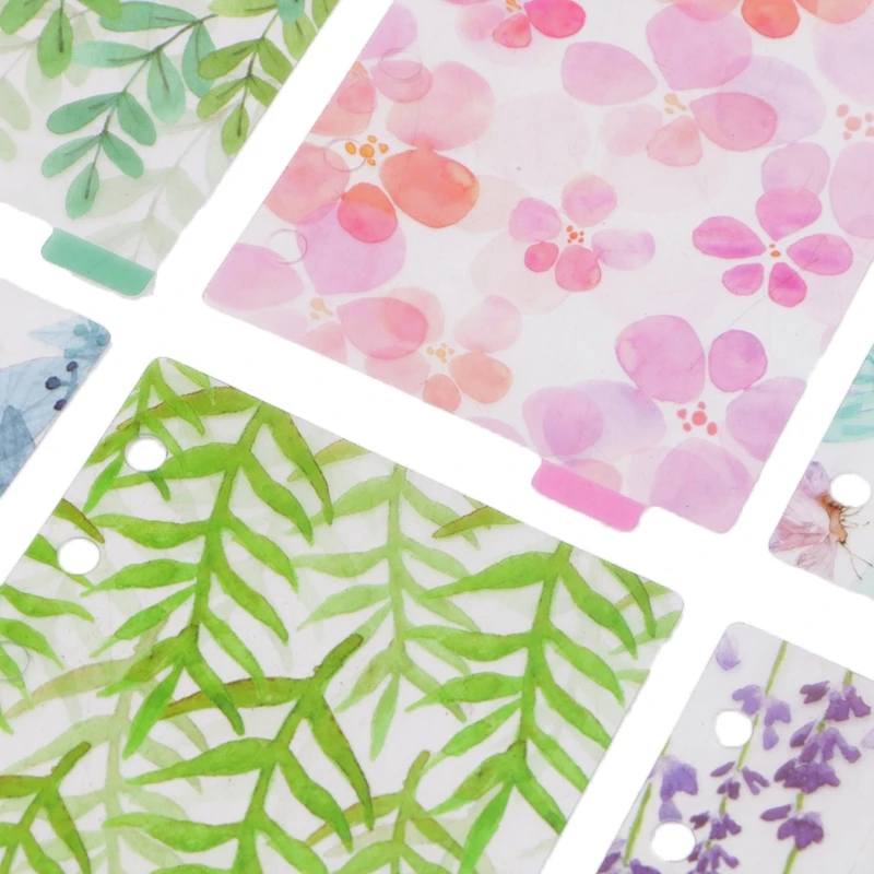 Catoon Clear Divider Index Pages Classified Sorter For 6-Holes Binder