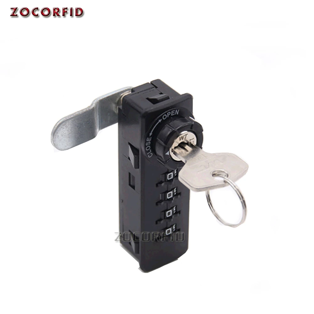 4-Digits Cam Lock Code Combination Keyless Post Mail Box Cabinet Black Password Lock