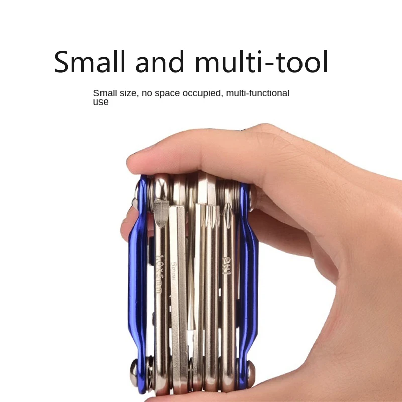 Multi-tool 11 In 1 Bicycle Repairing tools Set Wrench Screwdriver Chain Hex Spoke Mountain portable Bike Repair Tool Kit