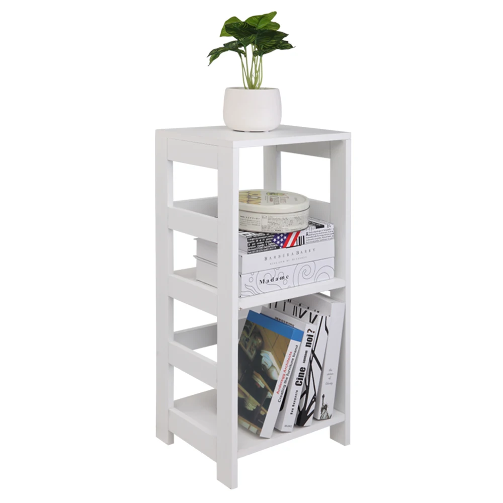 

Wooden Bookshelf Rack 3 Tier Bookcase Storage Shelf Organizer White/Brown 13.3"Wx11.2"Dx29.2"H[US-Stock]