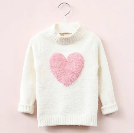 sweater girl 2019 winter long sleeve warm spring knitted baby girls sweater girls pullover top 4 8 years heart sweater girls