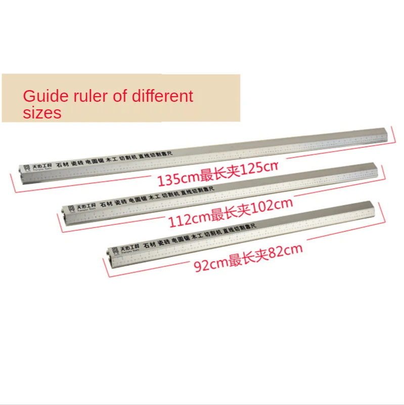 Electric Circular Saw Cutting Machine Guide Foot Ruler Guide 3 in 1 45 Degrees Chamfer Fixture Woodworking Tools 92/112/130cm