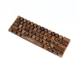 Walnut Wooden Keycaps Original Design Artisan Keycap OEM Profile For Cross Shaft Cherry Mx Switch Mechanical Keyboard