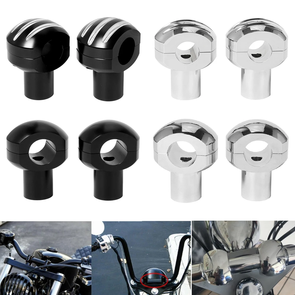 25mm Motorcycle Handlebar Clamp Riser Kit Adjustable Rise Bar Mount for Harley Honda 1