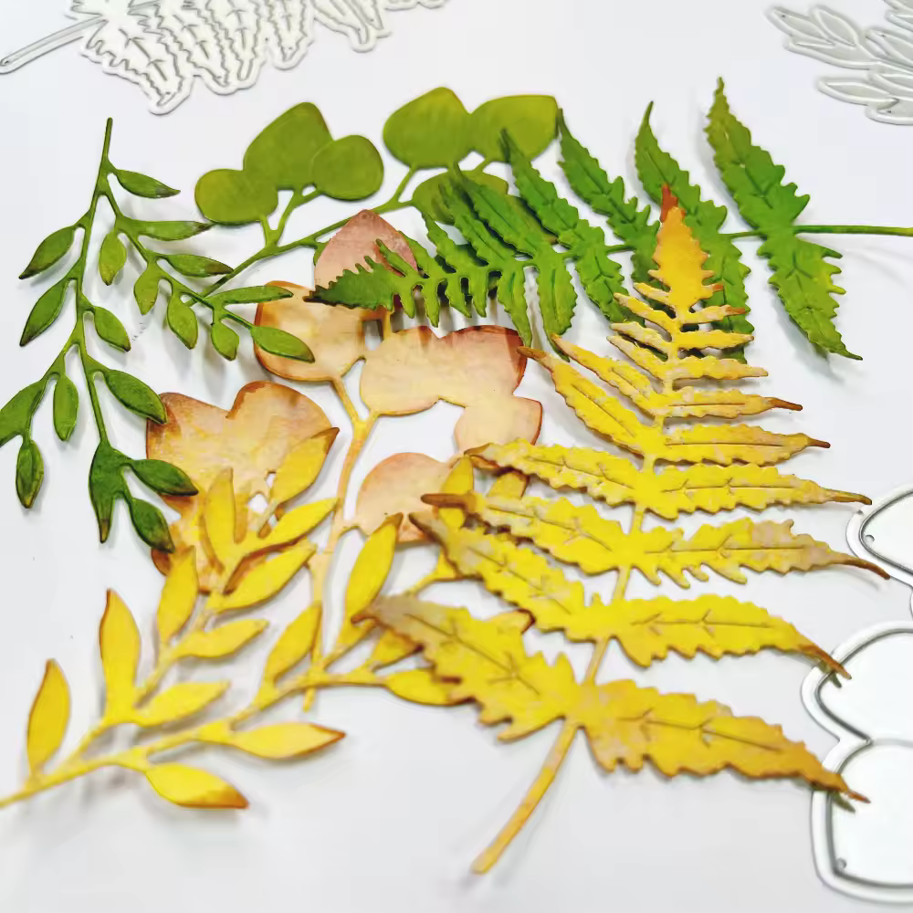 MangoCraft Autumn Winter Leaves Metal Cutting Dies DIY Scrapbooking Cutting Dies Embossed Template Dies Paper Cards Decor