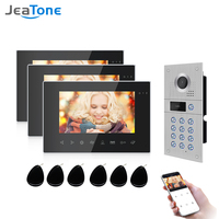 Jeatone Wirless WIfi 1080P Smart Video Doorman Phone Wired Door Intercom for Home Support Motion Detect Record Camera Doorbell