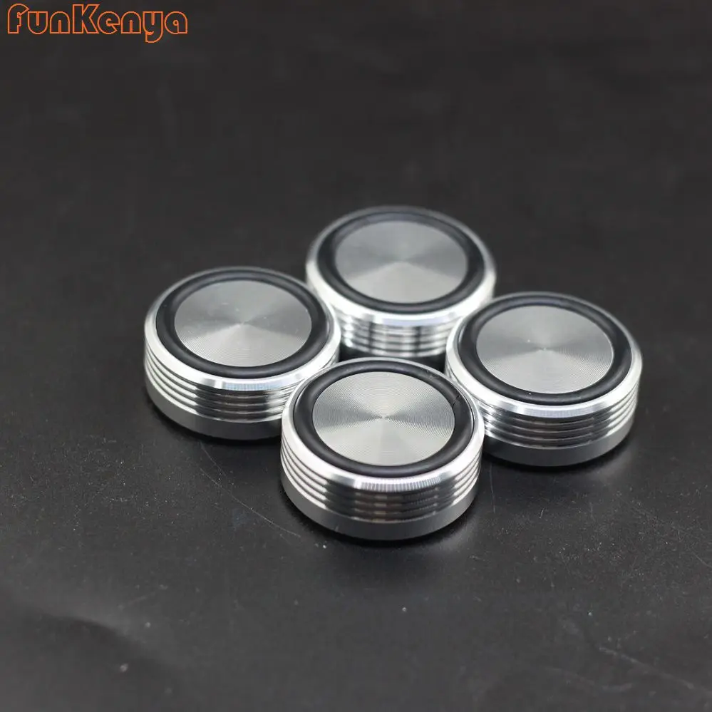 Anodized Aluminum Machine Feet 39mm DIY Enclosure Shock Absorb Aniti Skid Nail Pad Audio Speaker Foot