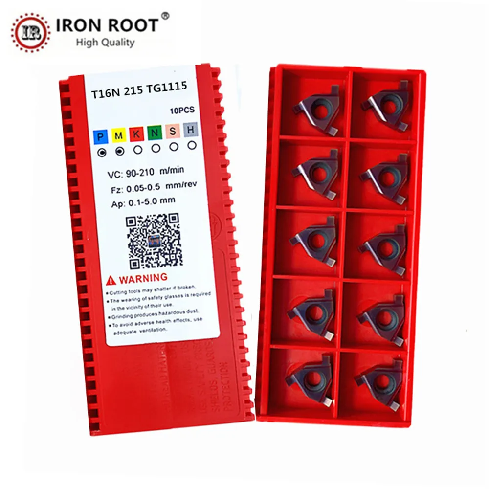 IRON ROOT Carbide Inser T16N 130 -T16N 235 TG1115 CNC Turning Tool Grooving Carbide Insert For SER SEL SNR Tool Holder