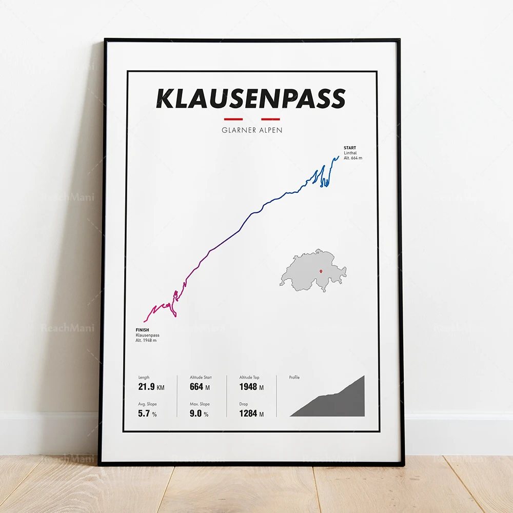 Passo dello Stelvio, Mont Ventoux, Weiss Versch Telegraph Pass, Stelvio Pass posters, souvenirs and gifts for active cyclists - Detail 1